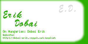 erik dobai business card